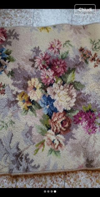 Tappeto di lana 1970 d'epoca vintage 