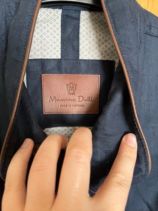 Cazadora de lino Massimo Dutti
