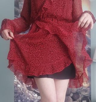 Vestido corto animal print