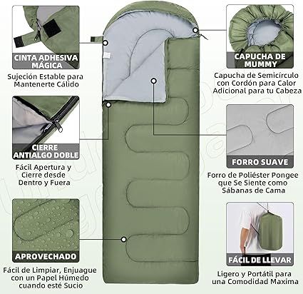 Saco de dormir para acampada