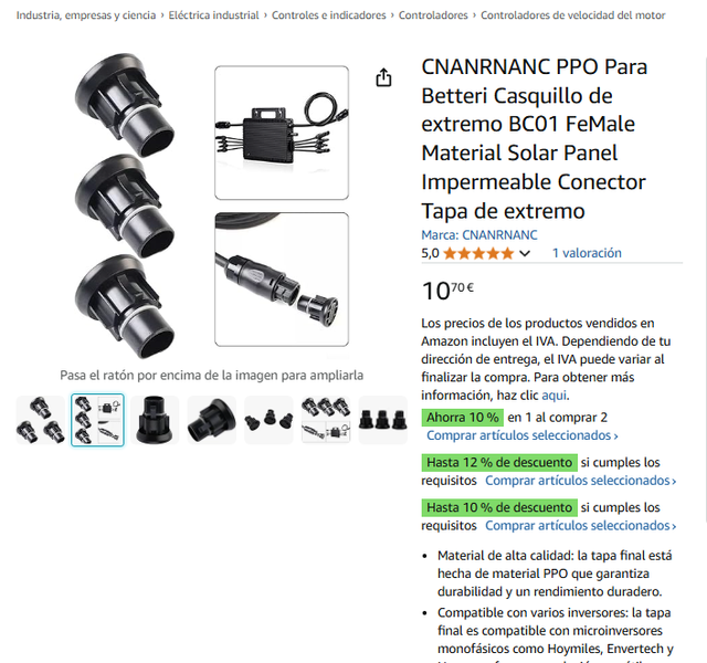 Tappo terminale del connettore CNANRNANC PPO Betteri