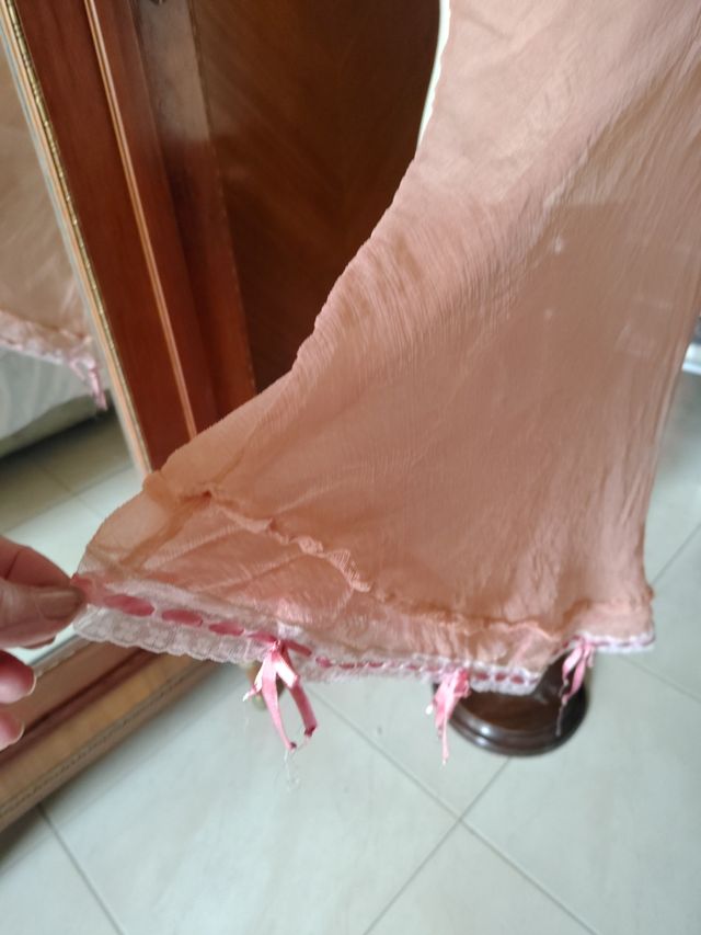 Vestido-Combinación,Seda natural.T-38-40