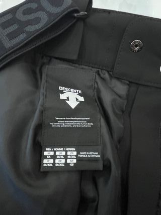 Pantalón esquí hombre DESCENTE negro. Nuevo