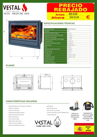 Promoción Insert de leña  449 EUR - 15 Diciembre