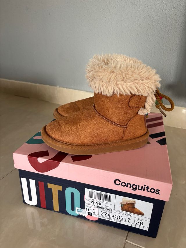 Botas niña marrones