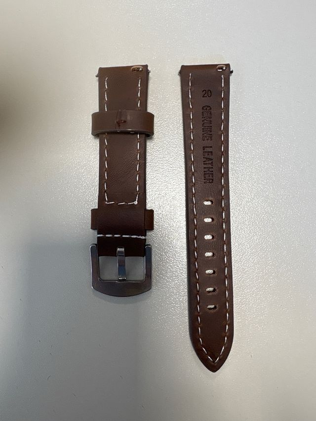 Correa de cuero marron 20 mm