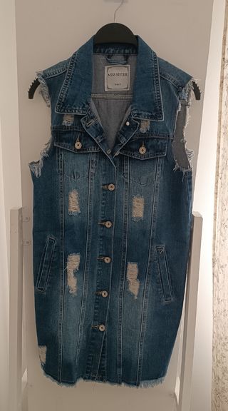 Chaleco largo vaquero Miss Sister talla S