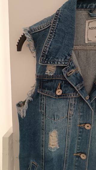 Chaleco largo vaquero Miss Sister talla S