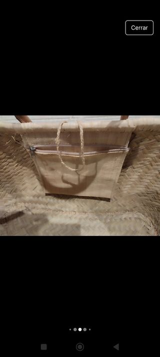 Bolso mimbre hecho a mano