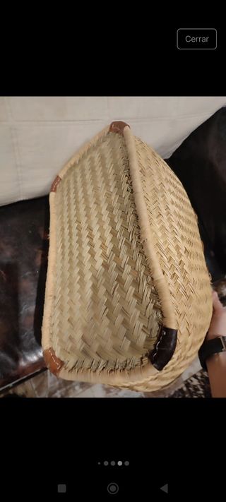 Bolso mimbre hecho a mano