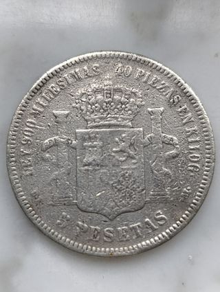 Moneda antigua de 5 pesetas