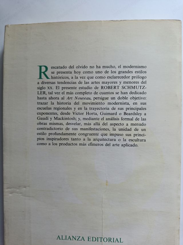 EL MODERNISMO.Robert SCHMUTZLER.