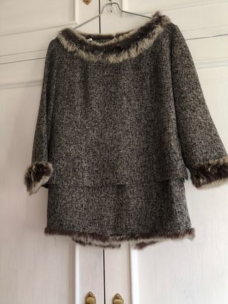 Conjunto Tweed Dos piezas con piel