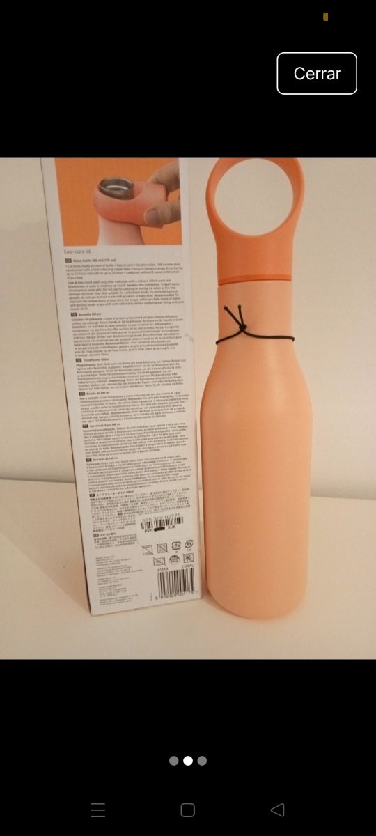 Botella de agua nueva