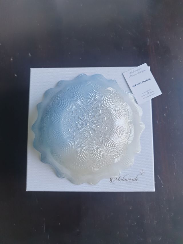 Cestino artigianale in vetro di Murano