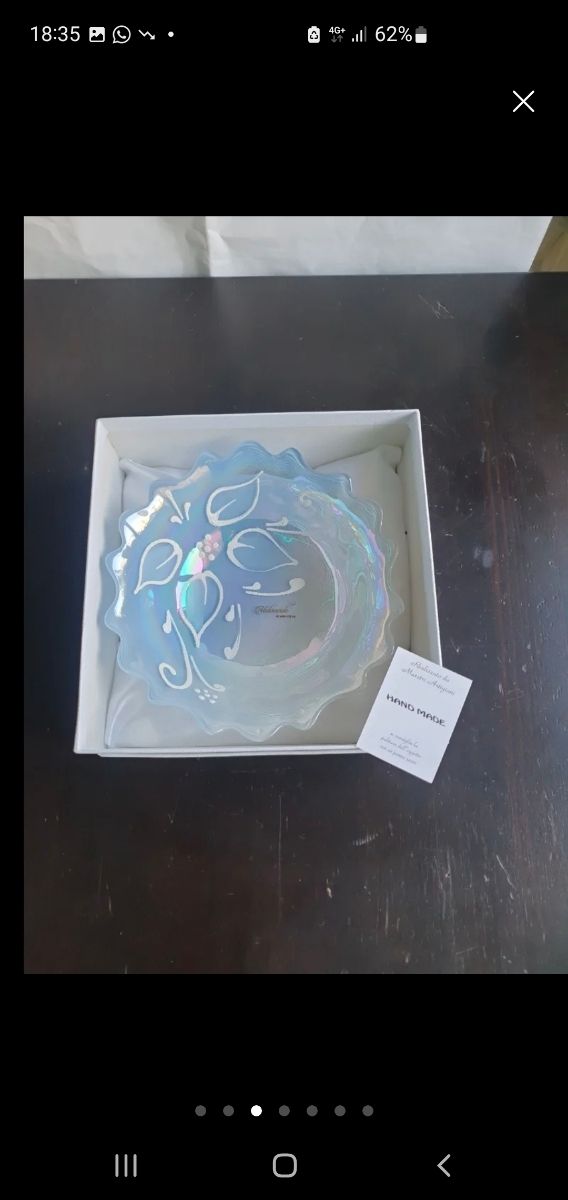 Cestino artigianale in vetro di Murano