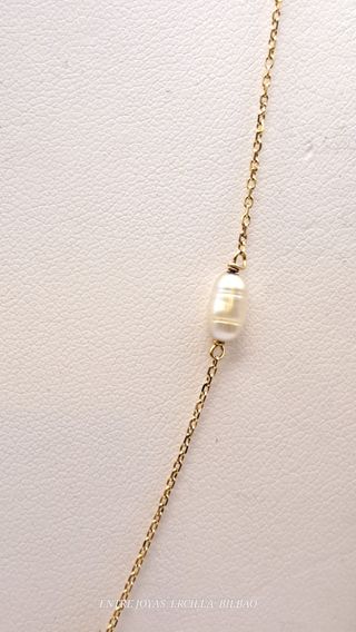 Cadena oro 18k con perla 