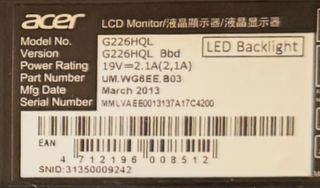 Monitor Acer 21.5"