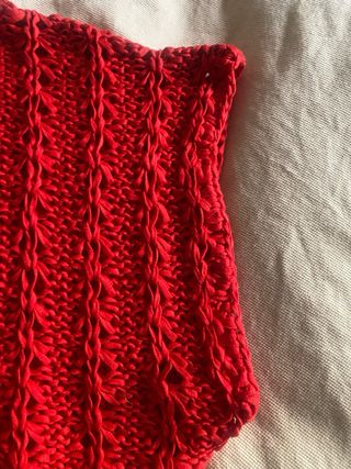 Maglietta estiva senza maniche rossa