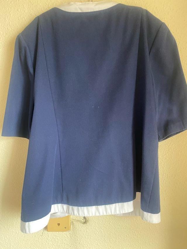 Chaqueta señora azul y blanca