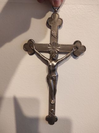 Crocifisso metallico anni 50