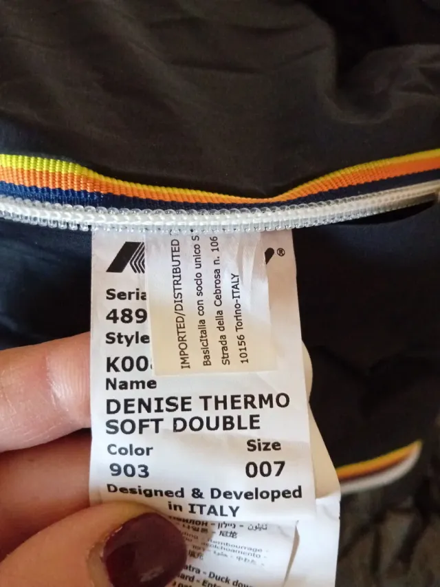 K WAY DENISE SOFT DOUBLE IMPERMEABILE- PIUMINO