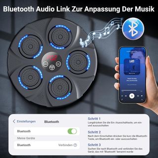 Macchina da boxe musicale e guantoni