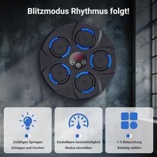 Macchina da boxe musicale e guantoni