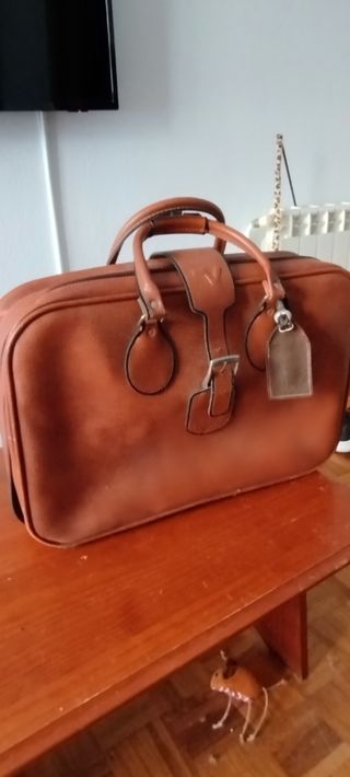Maleta de mano cuero vintage 