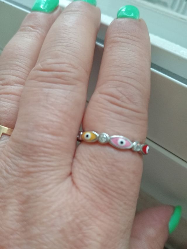 ANILLO PLATA Y TALISMAN