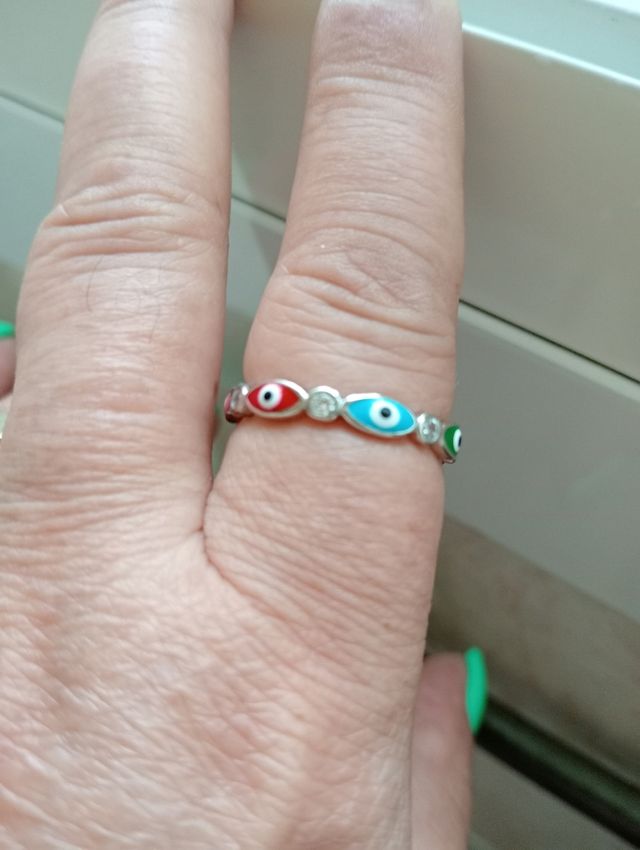 ANILLO PLATA Y TALISMAN