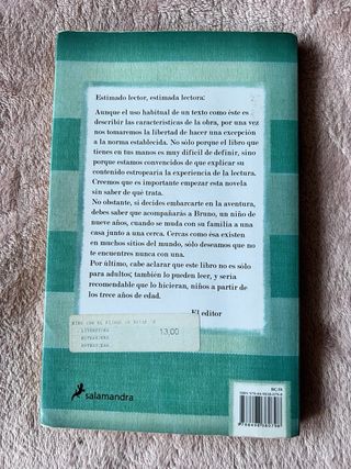 libro “el niño con el pijama de rayas”