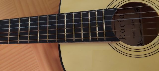 Guitarra española talla júnior + funda rosa