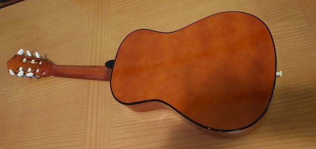 Guitarra española talla júnior + funda rosa
