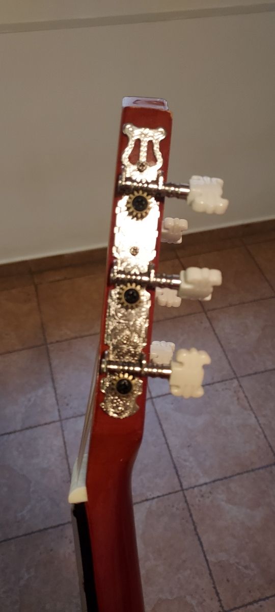 Guitarra española talla júnior + funda rosa