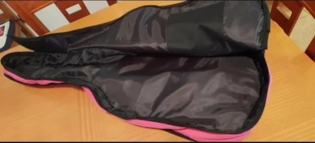 Guitarra española talla júnior + funda rosa