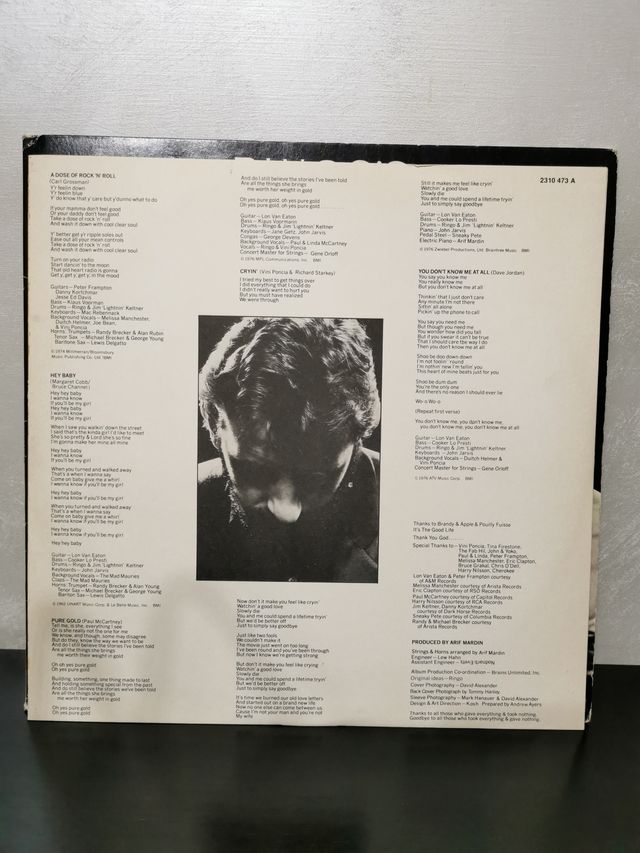 ‎"Ringo's Rotogravure" LP vinile Italy 1976