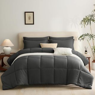 5 piezas de cama 150 tamaño Queen, color gris