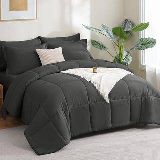 5 piezas de cama 150 tamaño Queen, color gris