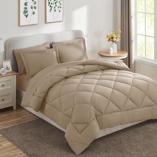 5 piezas de cama 150 tamaño Queen, color beige