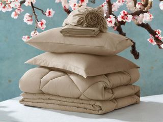 5 piezas de cama 150 tamaño Queen, color beige