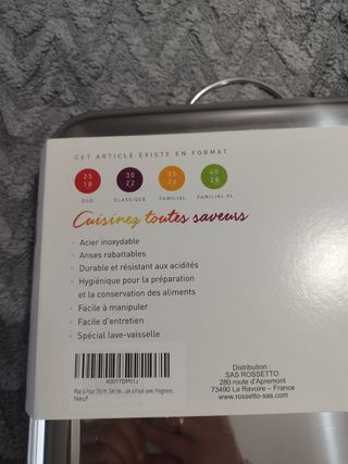 Bandeja para horno acero inoxidable