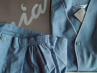 Pijama caballero azul algodón nuevo