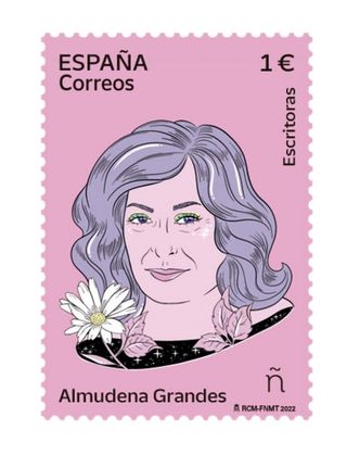 SELLO ALMUDENA GRANDES. Año 2022. Serie Mujeres 8M