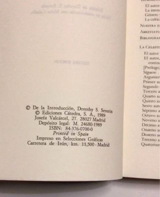 La Celestina COLECCION LETRAS HISPANICAS