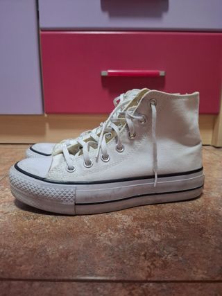 Converse blancas plataforma
