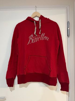 Sudadera roja mujer