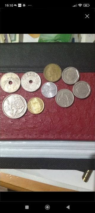 Lote 9 monedas españolas