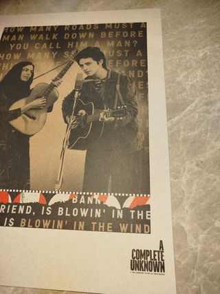 Poster A3 de la película A Complete Unknown