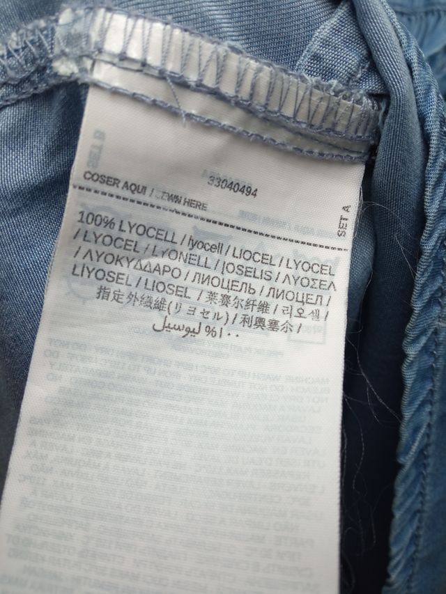 Vestido camisero vaquero de verano MANGO